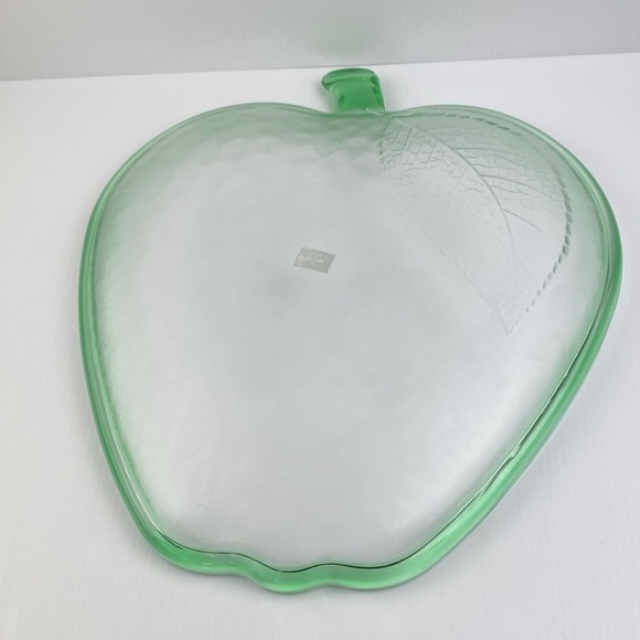 Studio Nova Glass Platter Green Apple Pattern 16 inches - Picture 8 of 13